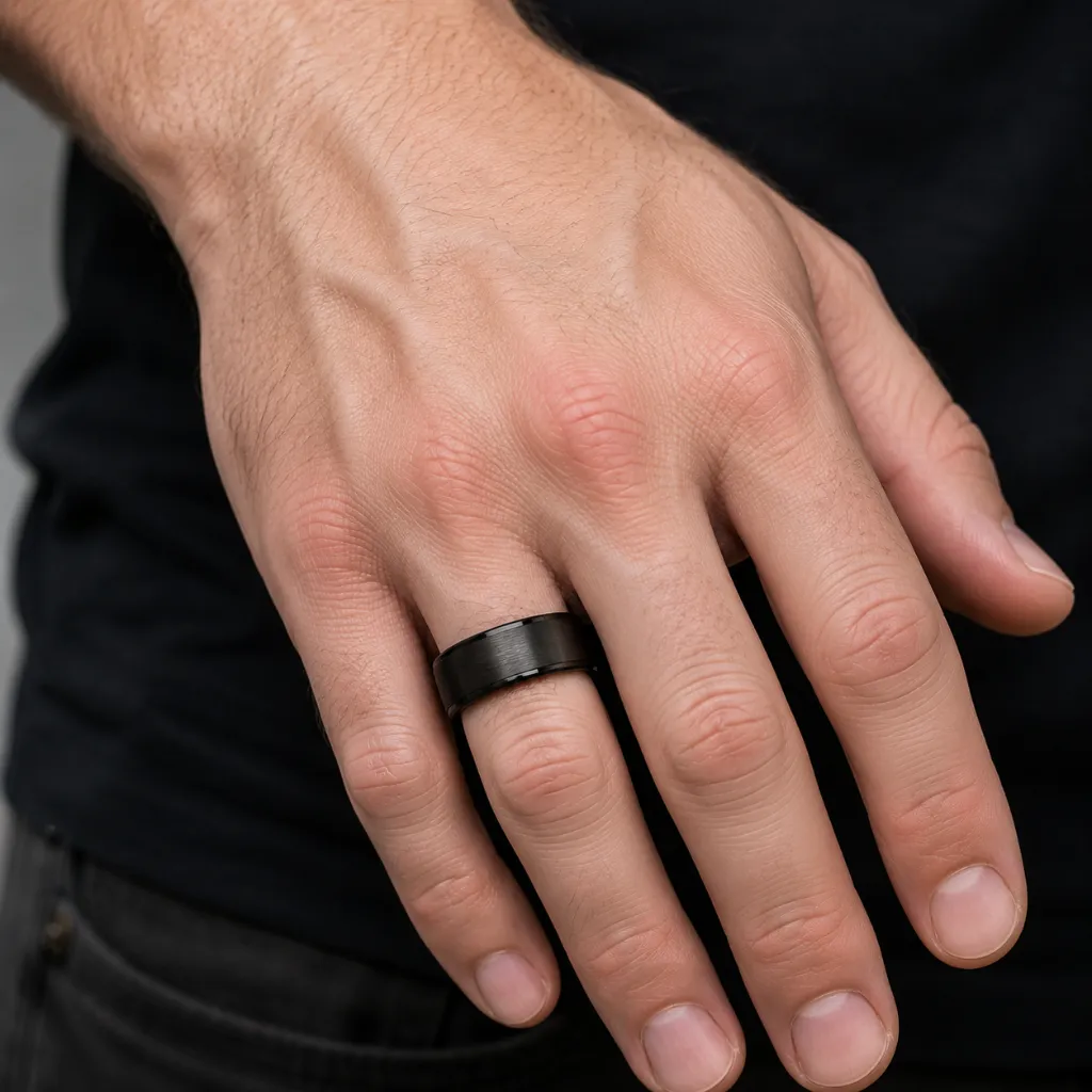 8mm-black-tungsten-ring-with-polished-edges-brushed-center-on-hand.webp