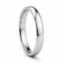 Womens Polished Finish Domed Tungsten Carbide Ring